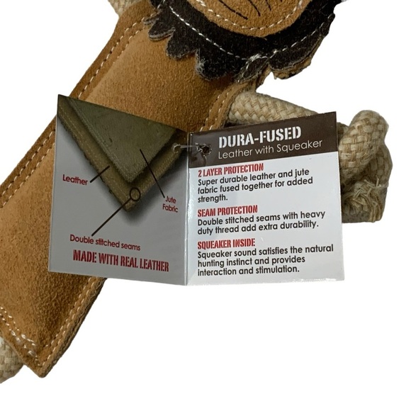 Spot Ethical Pet Jungle Lion Fused Durable Heavy Duty Leather Dog Toy 15 inches - Picture 2 of 12